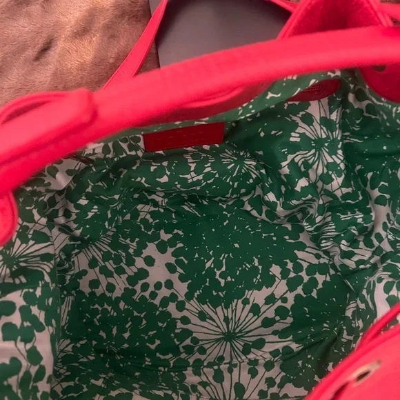 Boden Cherry Red Bucket Tassel Bag - Picture 3 of 11